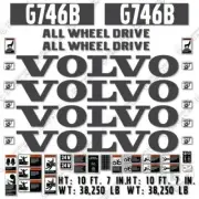 Fits Volvo G746B Decal Kit Motor Grader Equipment Decals - 3M Vinyl!