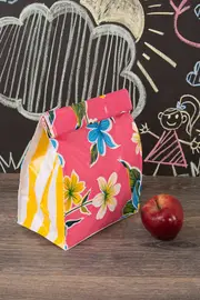 Lunch Bag Pink Hibiscus--BEN-BE-LBPH