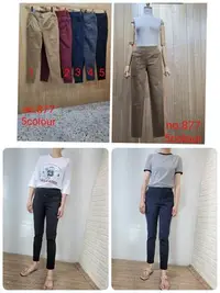 在飛比找Yahoo!奇摩拍賣優惠-正韓korea韓國進口Jun黑色2釦彈性長褲9分褲休閒褲87