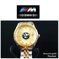 在飛比找Yahoo!奇摩拍賣優惠-美國BMW 寶馬 手錶 女用腕錶 淡金面Oyster 蠔式 