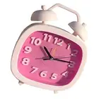 Twin Bell Loud Alarm Clock Battery Powered Vertical Alarm Clock Red New