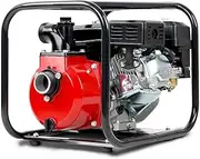 [GIANTZ] Petrol Water Pump, 2" High Flow Transfer Fire Fighting Pumps Rain Tank Oil Irrigation Garden Farm Pond Outdoor Irrigations, with Hose Fittings Inlet Filter Rubber Feet Black Red