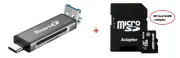 SMartQ SD Card Reader+64GB SD Card,3-in-1 USB 3.0/USB C/MicroUSB,OTG Card Reader