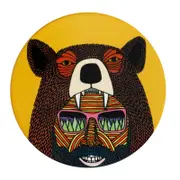 Maxwell & Williams Mulga The Artist 10.5cm Round Ceramic Coaster - Bear Man
