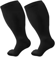 Everstride Advanced Wide Compression Socks For Pain Relief - Wide Calf Design, Breathable & Moisture-Wicking, All-Day Comfort