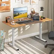 Giantex 140 x 70cm Electric Standing Desk Motorised Computer Desk Height Adjustable Laptop Table Oak
