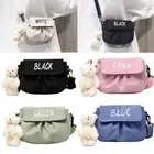 Canvas Crossbody Bag Square Messenger Bag Trendy Mobile Phone Bag Casual Wear