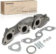 A-Premium Right Exhaust Manifold Kit W/Manifold Gasket, Flange, Studs & Nuts [3.0L] Compatible with Nissan Pathfinder 1987-1995, D21 1986-1994, Pickup 1995