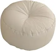 Luxurious Circular Floor Cushion for Indoor and Outdoor Relaxation, Light Grey, as described