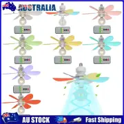 AU E27 Socket Fan LED Light E27 Base Remote Control Chandelier Ceiling Fan 3 Spe