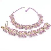 Coro Lilac Enamel Demi Parure