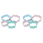 2 x 4pc Wiltshire Plaque Shaped Cookie/Biscuit Personalised Bakeware Cutters