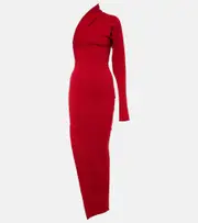 [Rick Owens] Rick Owens One-shoulder asymmetric maxi dress AU 18 red