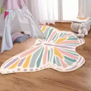 Butterfly Kids Rugs for Girls Bedroom Ultra Soft Kids Play Mat for Kids Room, Co