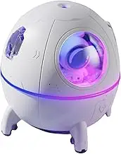 PartyKindom Spaceship Astronaut Night Light Humidifier for Bedroom Portable Air Humidifier with LED Light for Improved