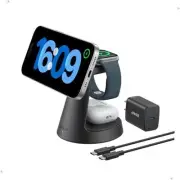 MagSafe Charger Compatible, MagGo 3-in-1 Charging Station, Qi2 Certified 15W