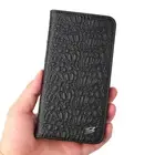 Crocodile Genuine Leather Slim Flip Wallet Case Cover fo iPhone 14 15 16 Pro Max