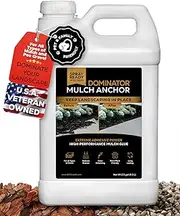 DOMINATOR Mulch Anchor 2.5 Gallons - Mulch Glue and Pea Gravel Stabilizer, Ready to Use Spray, Lasts up to 2 Years, Fast-Dry, Non-Toxic, Strong Mulch Glue for Landscapes