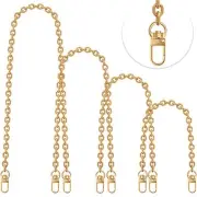 4-Pack Different Size Purse Chain Strap Gold Crossbody Bag Replacement