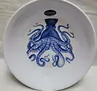 Caskata Melamine Lucy Octopus 13" Pasta Serving Bowl Nautical Coastal Blue Sea