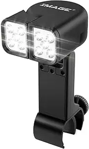 IMAGE Grill Light With 10 Super Bright LED Lights, Adjustable Handle, 360 Degree Rotation for Round & Square Bars, BBQ Pit Lighting for Cooking and Outdoor Use