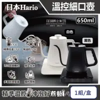 在飛比找momo購物網優惠-【日本Hario】阿爾法防燙計時溫控細口壺650ml 1組/