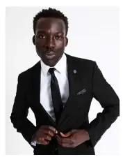 [Blaq] Tailored Twill Suit Jacket in Black