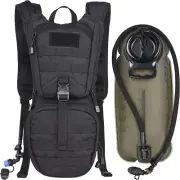 Tactical Molle Hydration Pack Backpack with 3L TPU Water Bladder, Military Daypa
