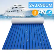240×90cm EVA Foam Mat Marine Carpet Yacht Boat Decking Teak Flooring Blue