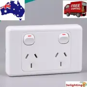 10x Double 10A 10AMP Power Point 2 GPO2 White SAA Standard Approved Powerpoint