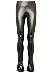 Blumarine Metallic Jersey Trousers - Silver - 6 6