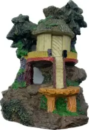 Hut in the Tree Aquarium Resin Ornament Decoration