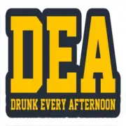 DEA DRUNK EVERY AFTERNOON DECAL STICKER AUS MADE STOCK 100mmx65mm