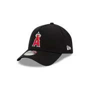 Los Angeles Angels Black with Official Team Colours Logo 9FORTY A-Frame Snapback