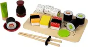 Wooden Sushi Play Set | Creative Cooking Kitchen Play Food,Imaginative Game Making Handmade Sushi for Boy, Girl, Birthday, Classroom, Playroom