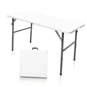 Gocamptoo Folding Table,4ft Indoor Outdoor Heavy Duty Portable Folding Square