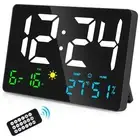 Digital Wall Clock Display, 25cm USB LED Digital Wall Clocks Alarm Clock3138