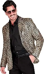 Widmann 12811 sequin jacket, Brown leopard, S