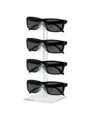 4 Tier Sunglasses Eyeglasses Organizer Square Counter Display Stand Clear Qty 6