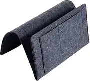 Baluue Multifunctional Bedside Storage Bag with Pockets Hanging Organizer for Dorm Beds and Sofas Felt Storage Bag for Remotes Phones and Books