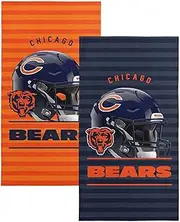 NORTHWEST NFL Chicago Bears 2-Pack Beach Towel Set, 30" x 60" Each, Standard, Team Colors