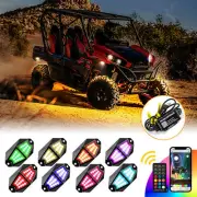 Wide Angle RGB LED Rock Lights Neon Strip Underglow Light Kit For Kawasaki Teryx