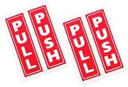 COOPHYA 4Pcs Push and Pull Vinyl Door Stickers Self Adhesive Shop Sign Decals for Business Office Cafe Restaurant Navigation for Easy Customer Access and Versatile Design