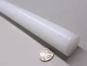 UHMW Round Extruded Rod White 1.125" Diameter x 24" Long