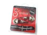 Grover Nickel Strap Lock Set Straplocks Security Locks for Guitar/Bass GP800N