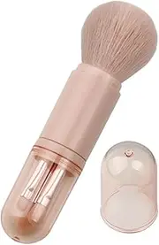 EXQUIMEUBLE Mini Makeup Brush Set 4-in-1 Eyeshadow Brush Dry Cleaner Portable Travel Beauty Products Soft Bristles