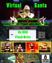 BLACK VIRTUAL SANTA ON USB Thumb Drive, Flash Drive, Larry Jefferson