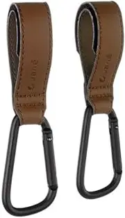 Jané 2 Pcs Universal Hook for Handlebar, Pram, Buggy, Shopping Bag, Backpack and so on, up to 5kg, Brown