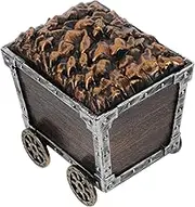 Cute Kids Mining Cart Box with Wheel Pirate Treasure Chest Toy Favor Container for Storing Gems Small Toys Snacks