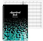 Appointment Book – Undated Salon Appointment Book, Daily＆Hourly Schedule Book with 200 Pages, 6 AM - 9 PM, 15 Minute Intervals Day Planner, 7.8’’ x 11.5’’, 4 Column, Twin-Wire Binding, Hardcover